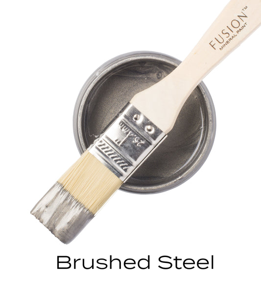 Fusion Mineral Paint Metallic Brushed Steel