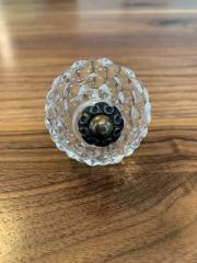 Pleated Glass & Bronze Knob